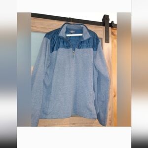 Blue Quarter-Zip Pullover And Black Crew Neck Bundle